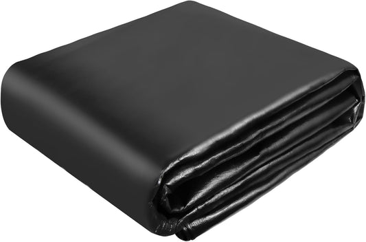 TEZONG Pond Liner,20x25Ft Pond Liners for Outdoor,28Mil PE Black Koi Fish Pond Liner,Reinforced Pond Underlayment for Water Garden,Waterfall,Fountain
