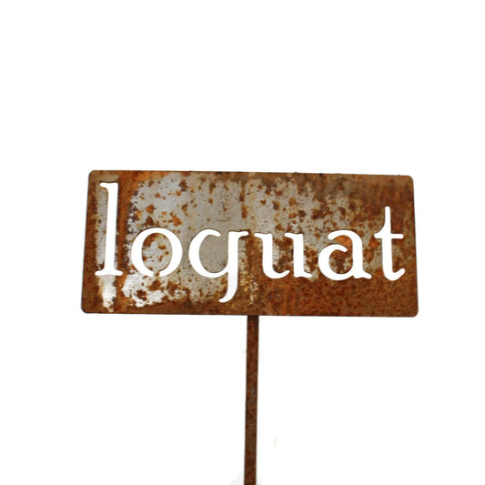 Classic Metal Garden Markers 19 Inches Tall (loquat, Naturally Rusted)