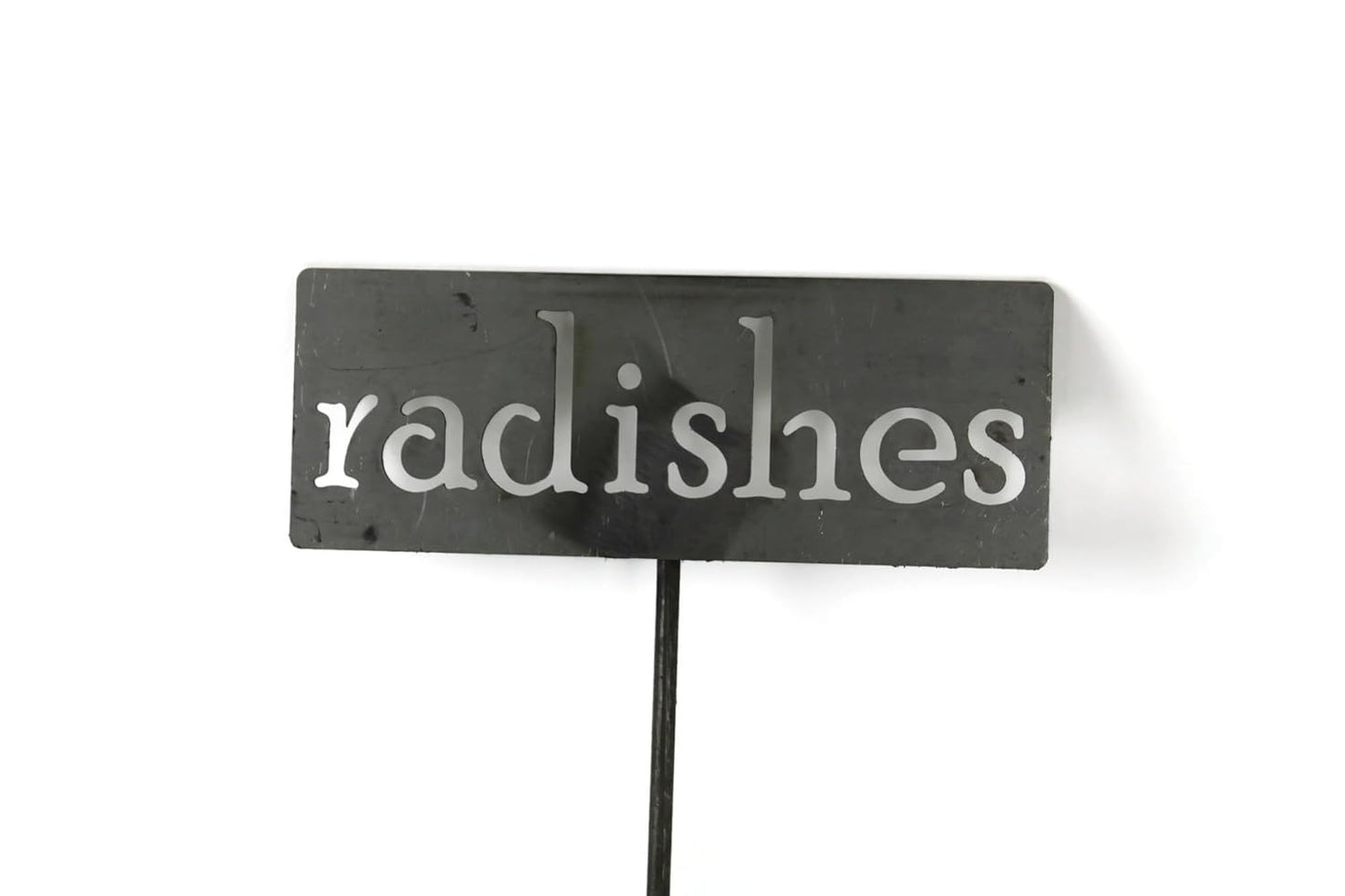 Classic Metal Garden Markers 19 Inches Tall (radishes, Raw, Unfinished Steel (will rust with time))