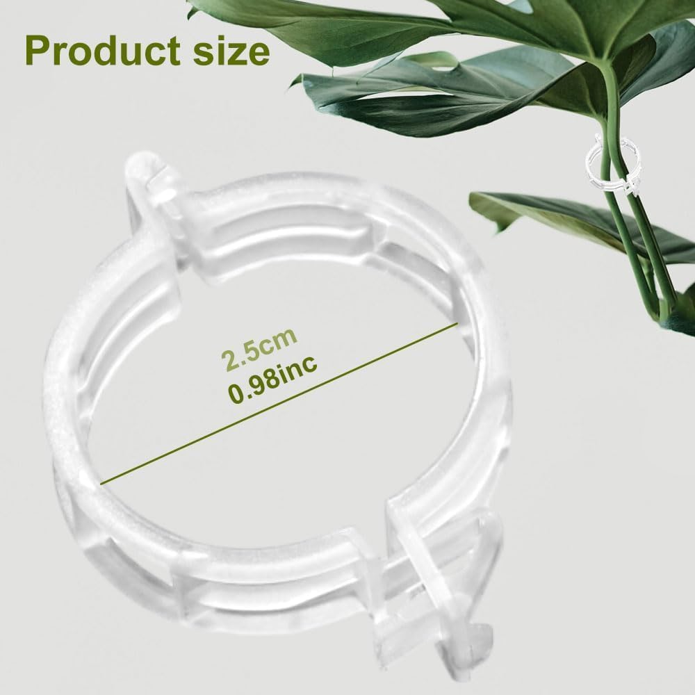 150 PCS Secured Plastic Plant Clip, Plant Support Clips, Garden Clips for Climbing Plants, Plastic Trellis Clips Plant Support Clips Tomato Grape Vine Vegetables Plant Fixing Clips (150, White)