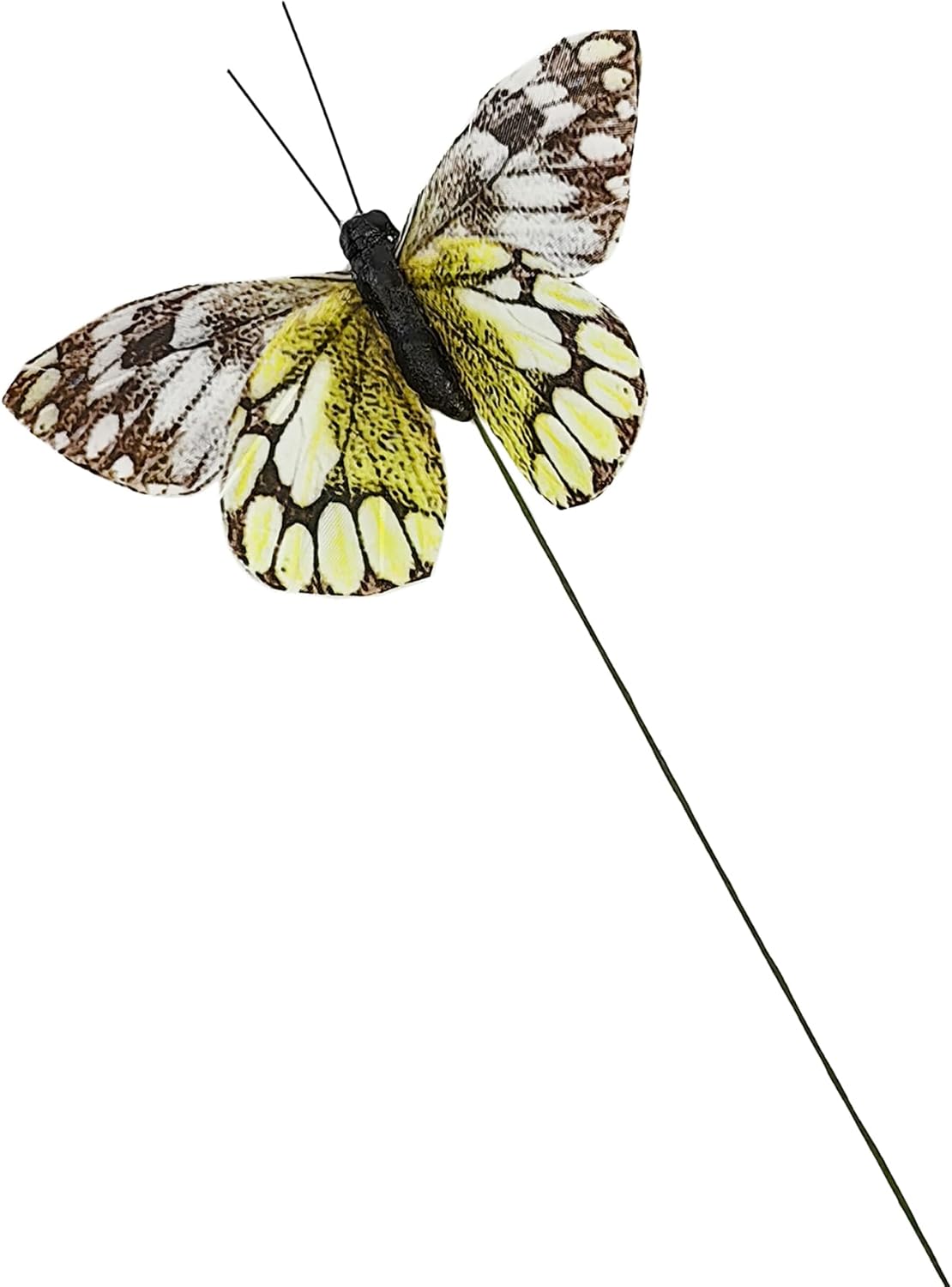 Cartanfill- Artificial Feather Simulation Butterfly Party Decoration Set, a Set of 12 Pieces with Clips, Used for Home Decoration in 12 Colors.… (D Wire)