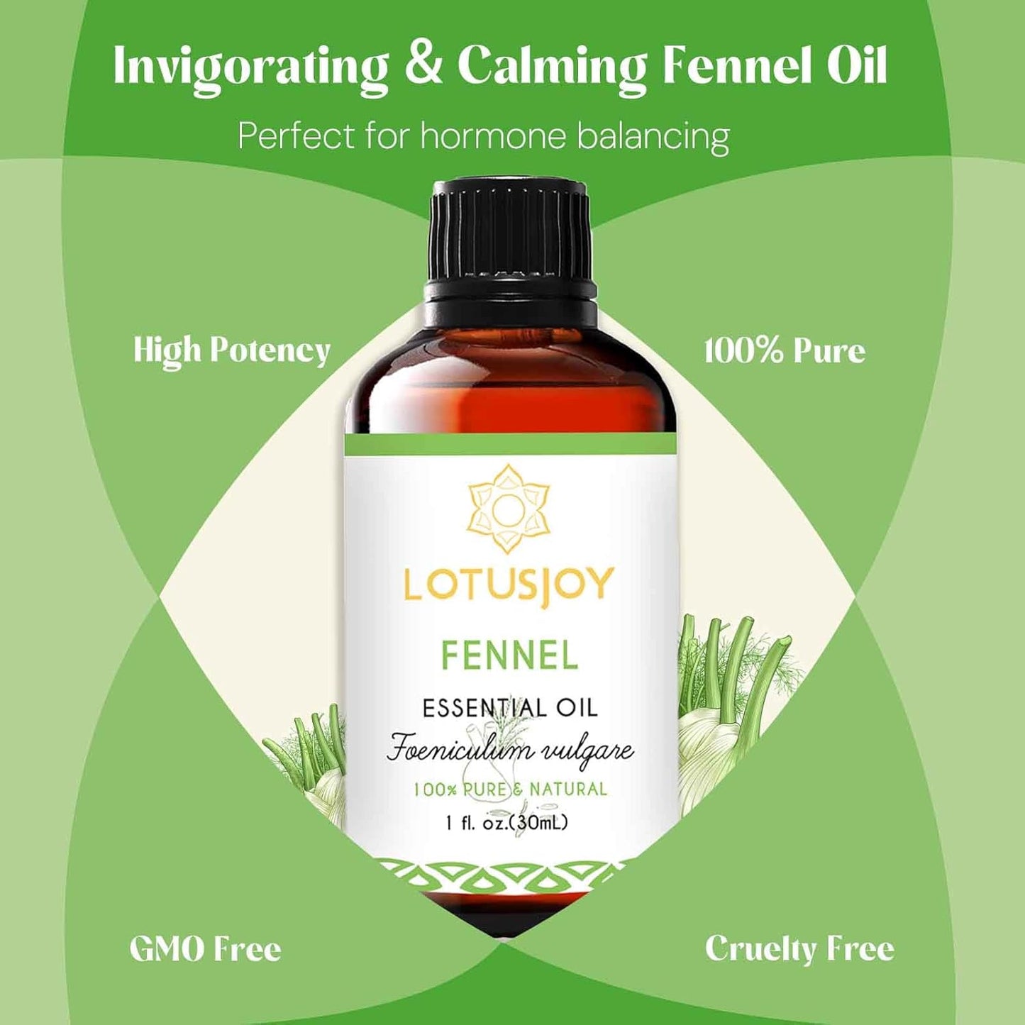 Fennel Essential Oil, 100% Pure Natural for Diffuser Skin DIY - 1 Oz