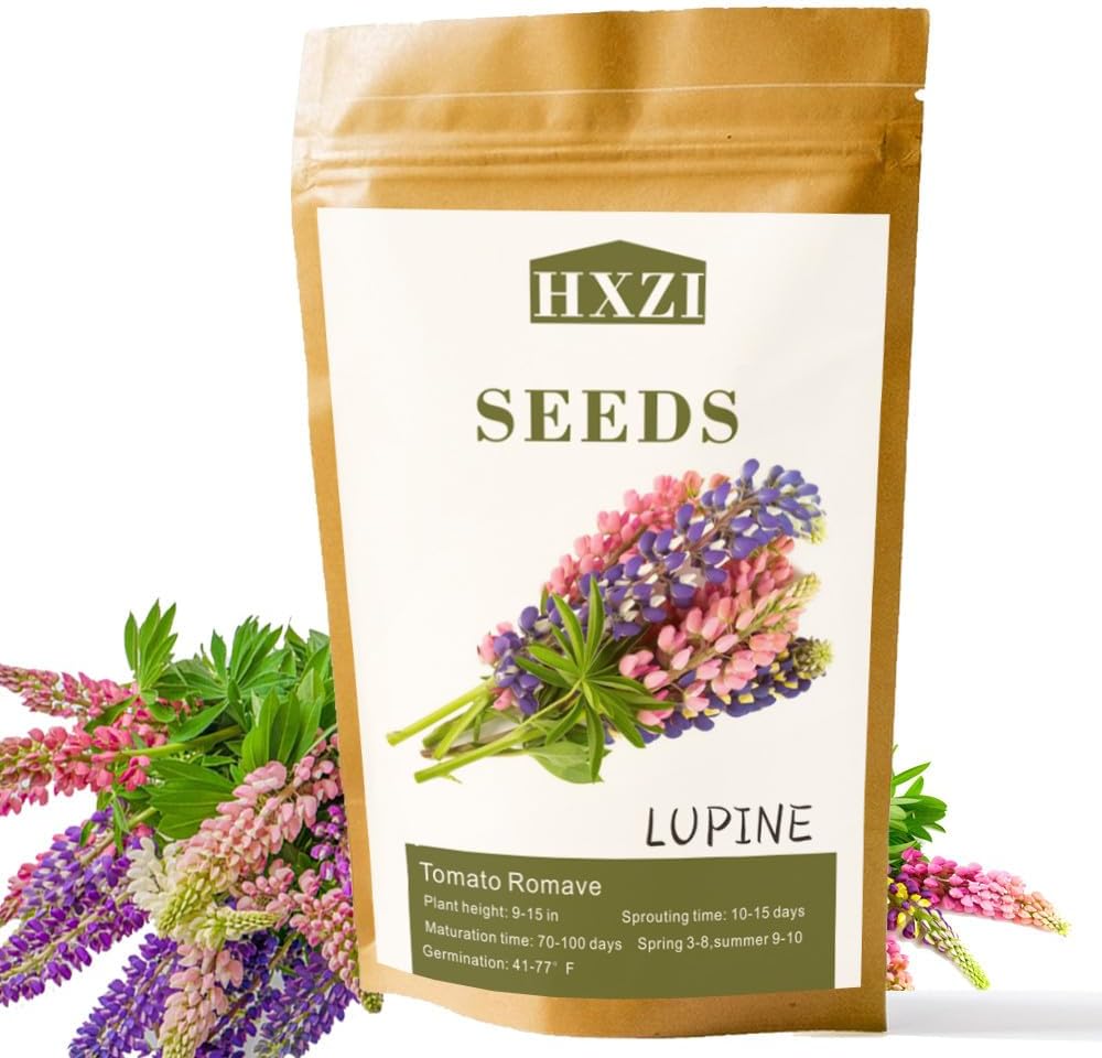 2000 Russell Lupine Seeds for Planting, Perennial Wildflower Seed Mix, Lupinus Polyphyllus Flowers Seeds, Ideal for Garden Borders, Pollinator Friendly