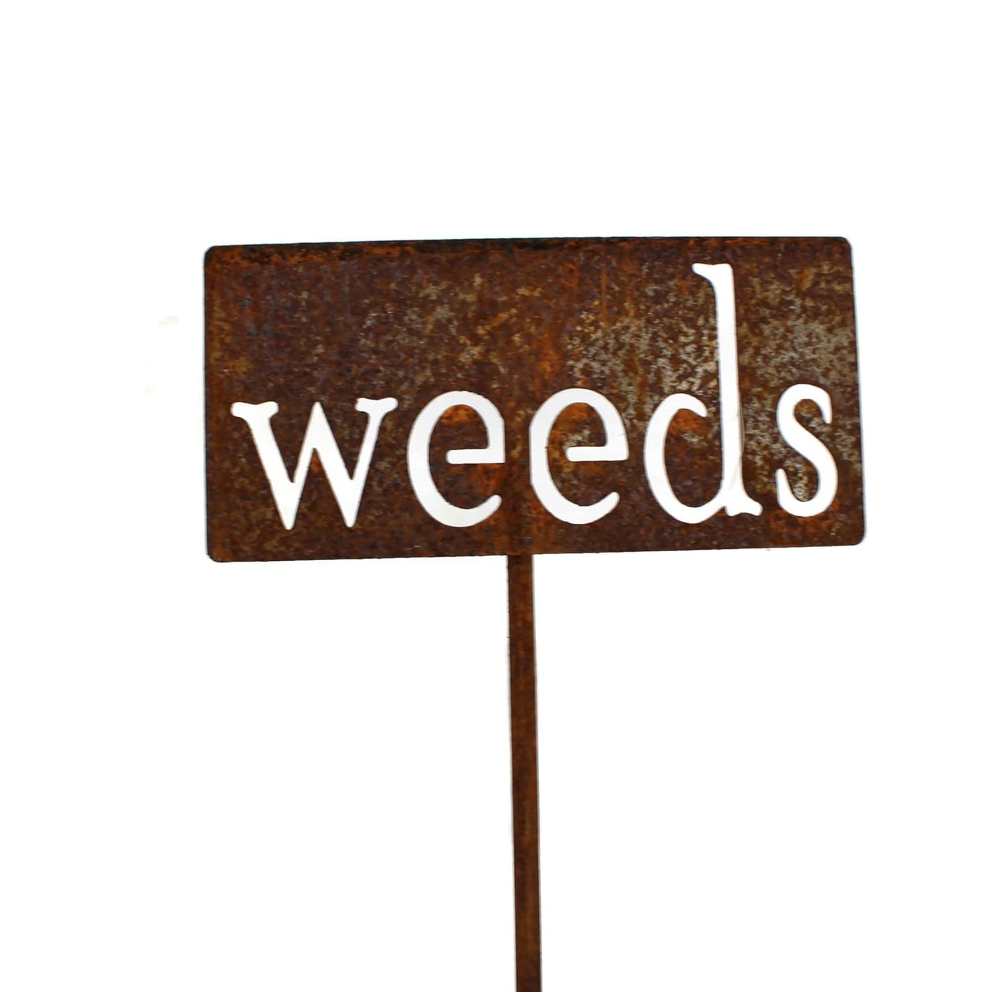 Classic Metal Garden Markers 19 Inches Tall (weeds, Naturally Rusted)