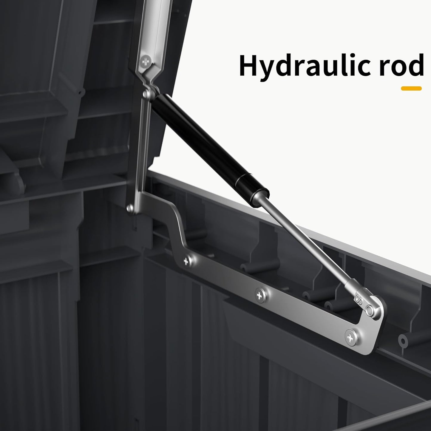 80 Gallon Deck Box, Resin Outdoor Indoor Waterproof Storage Box, Lockable Storage Box With Handle for Patio Furniture - Garden Tools - Swimming Pool Tools UV-Resistant, Black