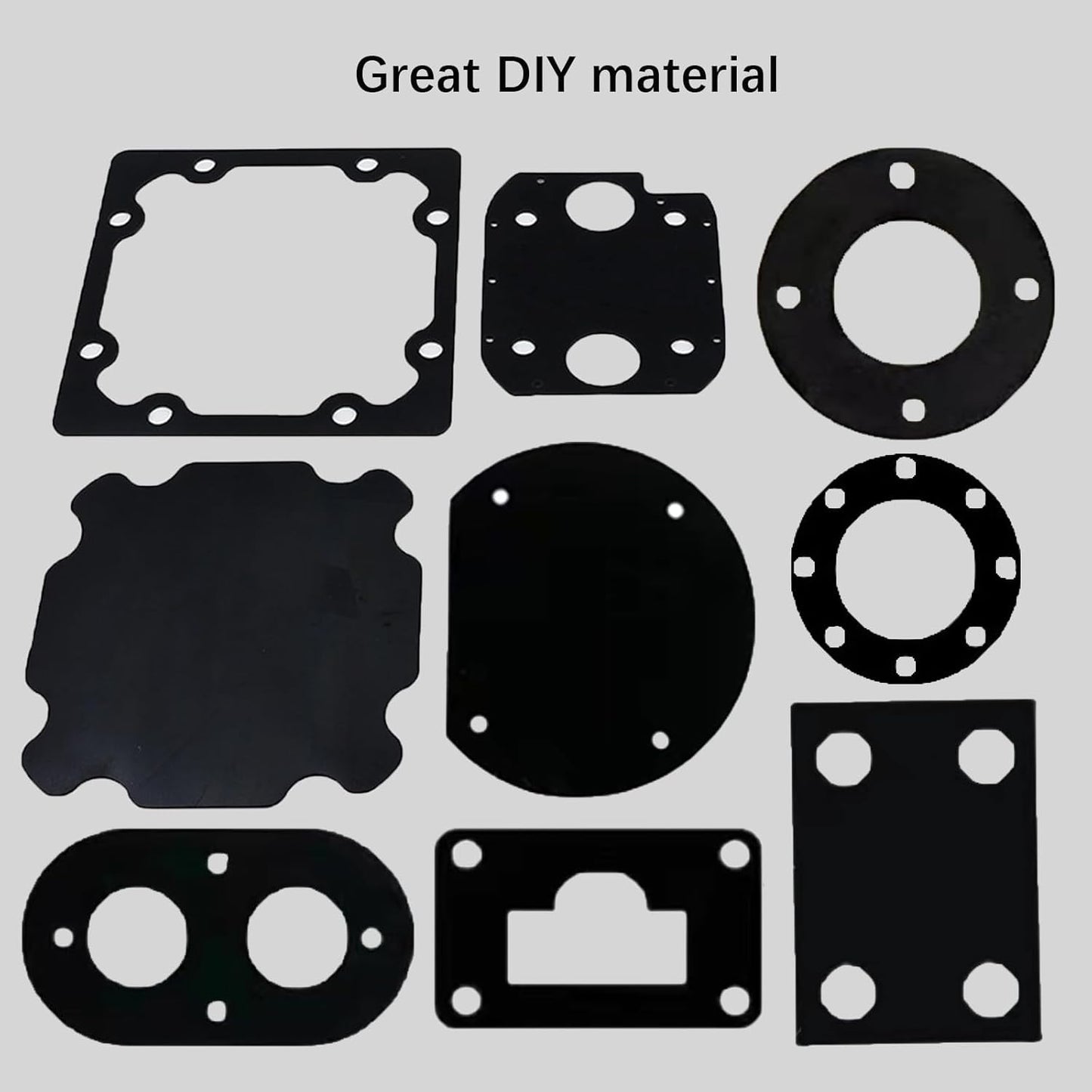 Solid Rubber Sheet Roll 1/16 (.062)" Thick X 12" Wide X 12" Long, Solid Rubber Strips, Sheet, Rolls for Bumpers, Flooring Protection, Sealing, DIY