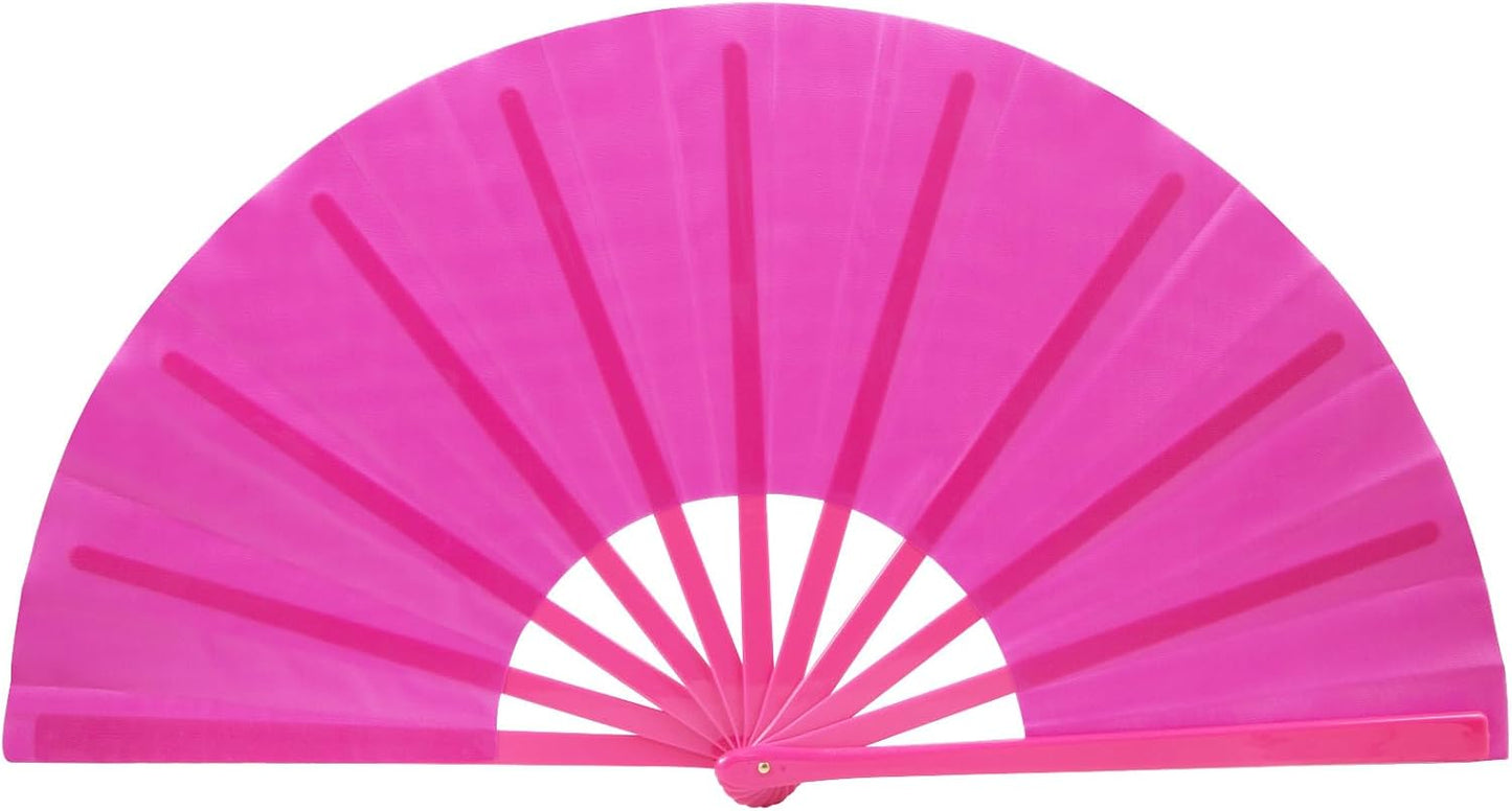 Boots on The Ground Hand Fan,Boots on The Ground Fan,Clap Fans For Line Dancing,Large Folding Hand Fan,Party,Dance Enthusiasts Gift (pink)