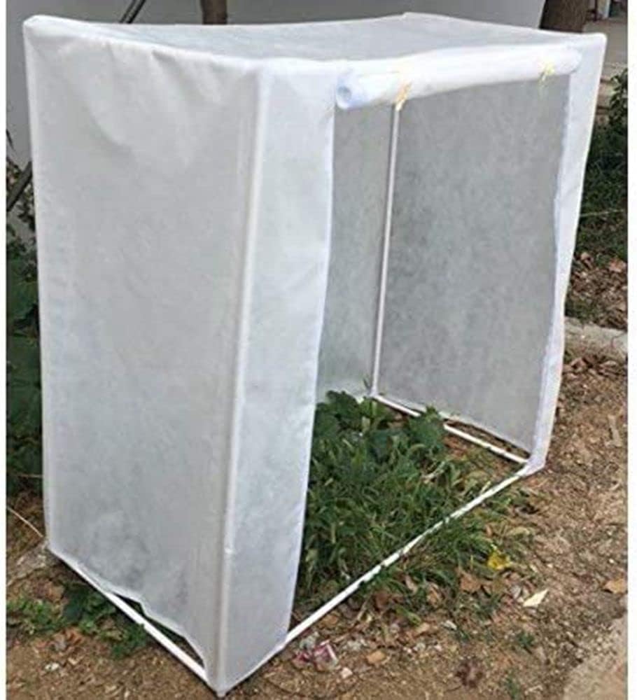 Agfabric Plant Covers Freeze Protection with Zipper 0.9oz 135"x120"x48" Shrub Cover Winter Tree Jacket for Frost Protection&Season Extension,White,4 Pack