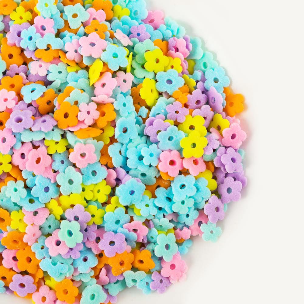 Kasvan Spring Flowers Sugar Sprinkles - Edible Candy Pearls 85g/ 3oz, Mix Size, Baking Cake Decorations, Ice Cream Toppings and Cookie Decorating, Wedding Party Chirstmas Supplies