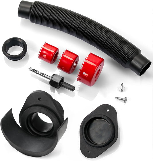 Rain Barrel Diverter Kit for 2x3" Downspout - Rain Water Diverter Connector System Fits Rectangular Downspouts, Converts Plastics Barrel into Rain Barrel