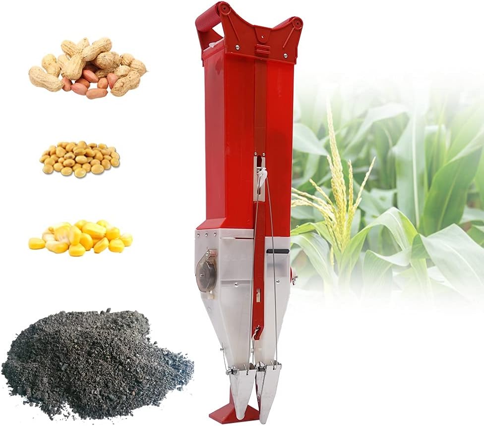 Household Corn Peanut Seeder Hand Planter Tool Adjustable Seeder Machine Handheld Garden Home Seeder & FertilizationSpreader (B-FertilizationTool+Seeder)