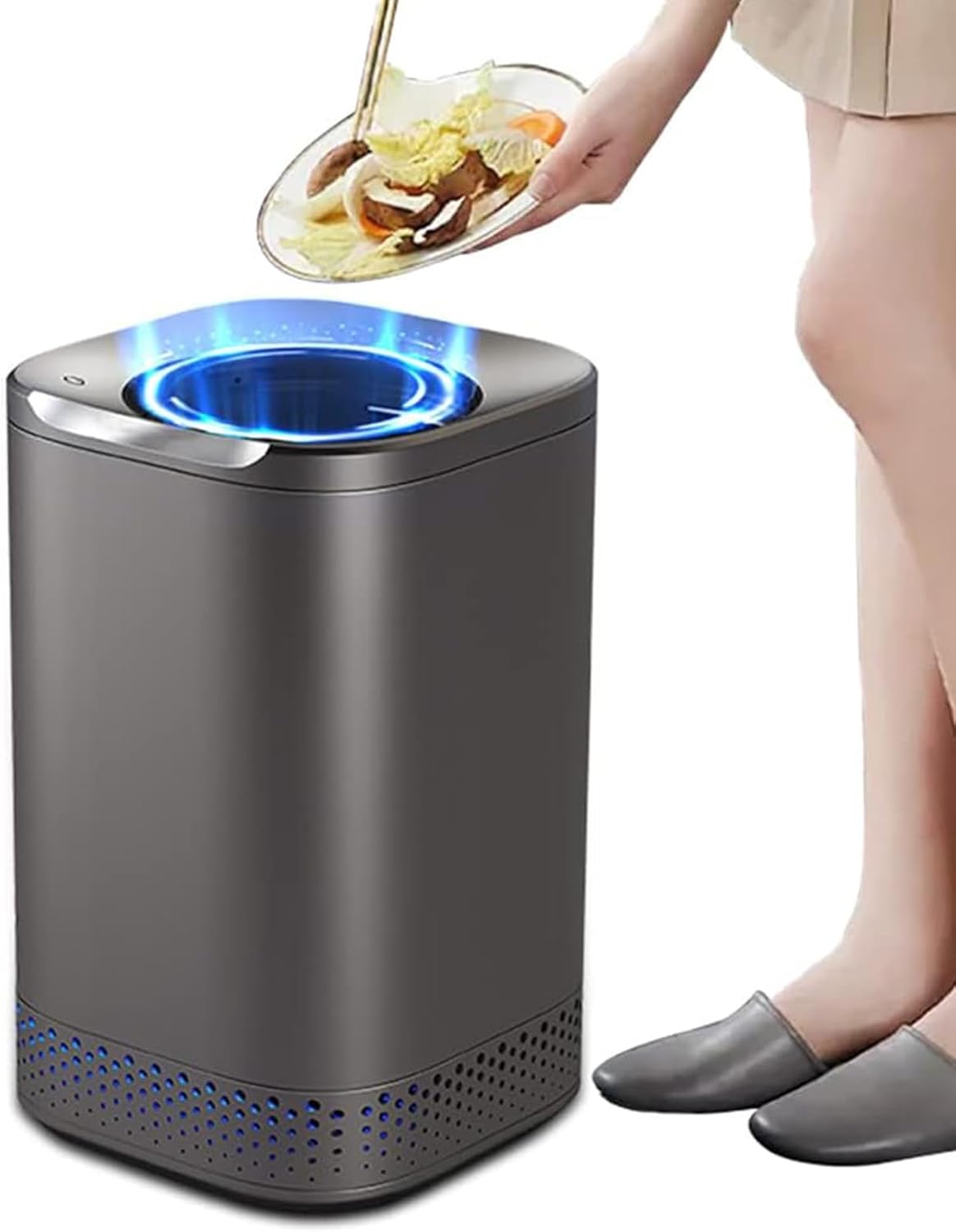 Smart Kitchen Electric Composter,2.5L Auto Food Cycler with Single Button,Home and Kitchen Composting Bin,Compost Machine,for Countertop,Counter,110V