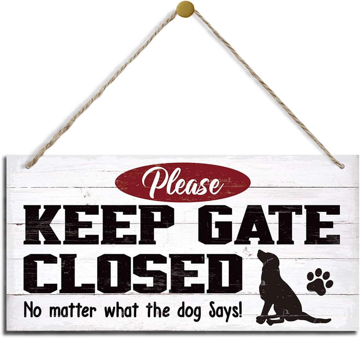 Warning Signs, Keep Gate Closed Dog Sign, Decorative Wood Hanging Wood Plaque, Warning Animal Dog Sign, Funny Novelty Caution Dog Sign, Dog Owner Home Decor, Door Gate Hanger Outdoor