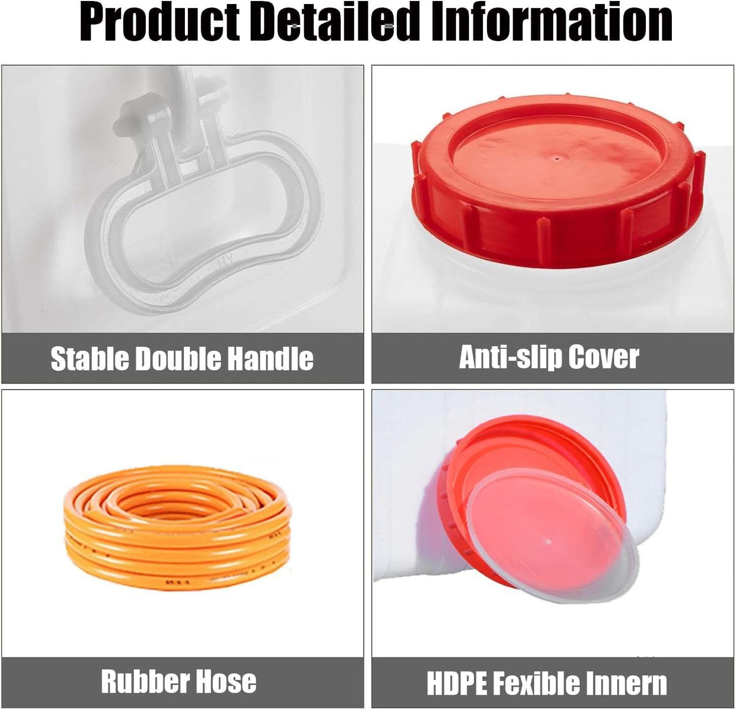 Plastic Water Storage Carrier with Tap 25L/35L/50L/80L/110L/200L Water Tank Dispenser Emergency Water Container for Camping Caravan Hiking Outdoor(Size:21.1Gal/80L)