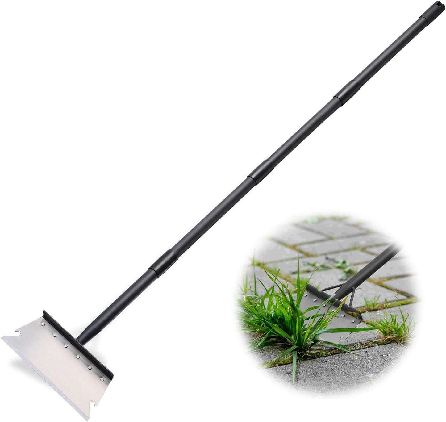 Garden Flat Shovel Scraper, Multifunctional Garden Cleaning Shovel with 59 Inch Long Handle, Heavy Duty Outdoor Floor Scraper for Weed Cleaning,Trenching,Edging and Removing Snow,Ice,Weeds,Dirty,Moss
