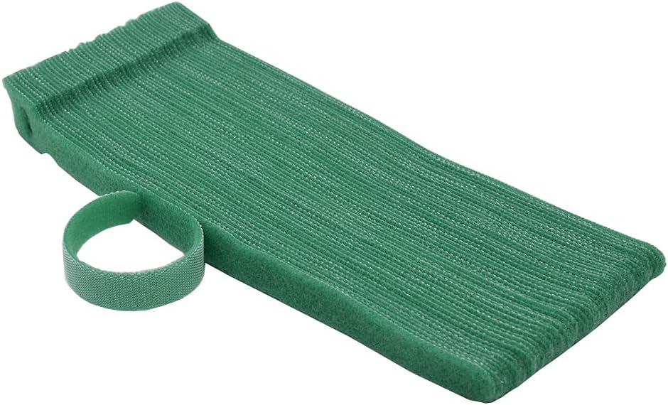 Hook＆Loop Garden Plant Cable Ties, Adjustable Garden Nylon Ties for Supporting Plant and Vines, Multi-Functional Ties(100 Pcs, 8 Inch, Green)