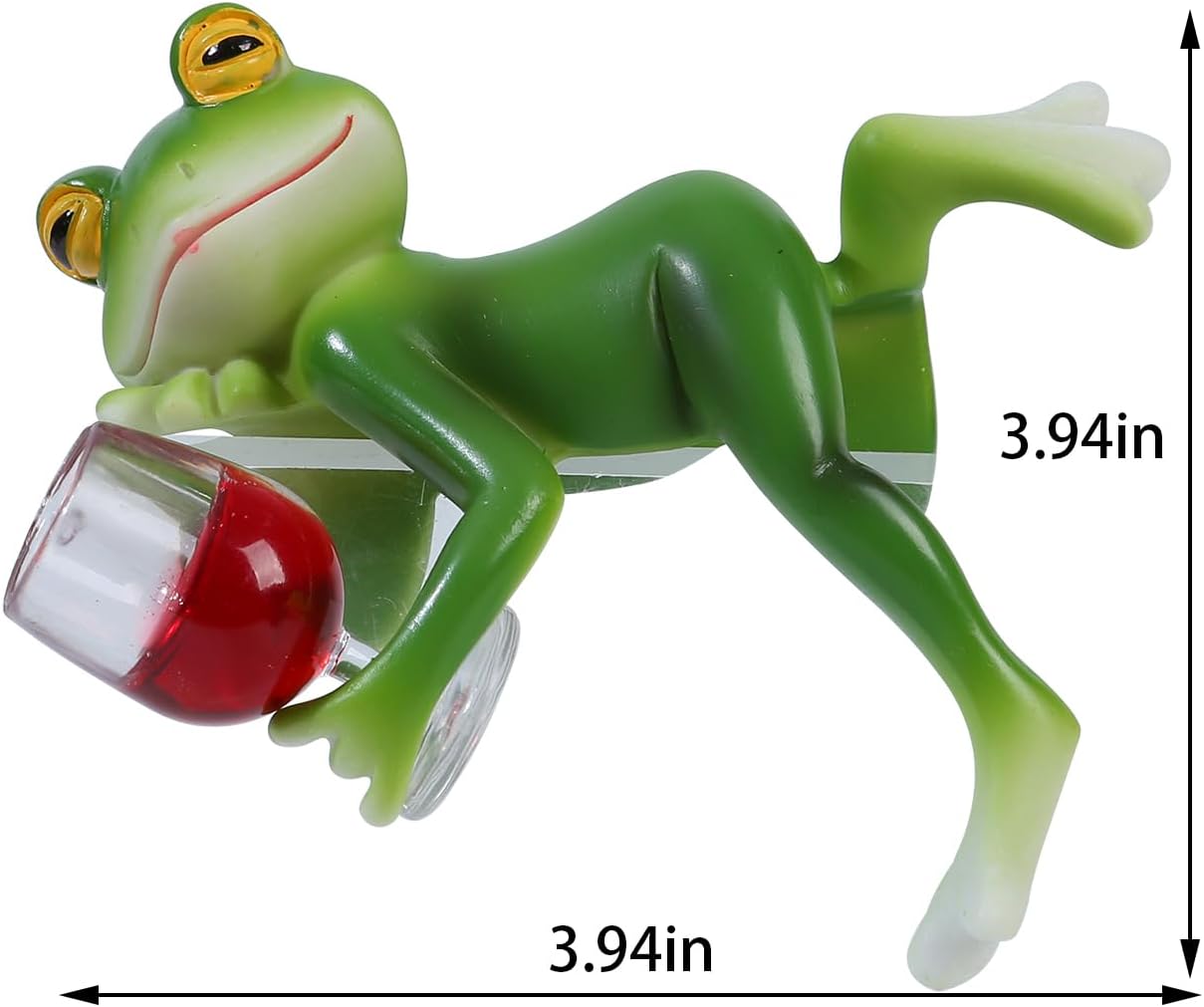 Miniature Frog Figurines Plant Decorations for Pots, Funny Frog Garden Decor Outdoor Gifts Women Frog Statue Planter Hugger for Flower,Yard,Lawn Ornament,3.94"x2.12"x3.94
