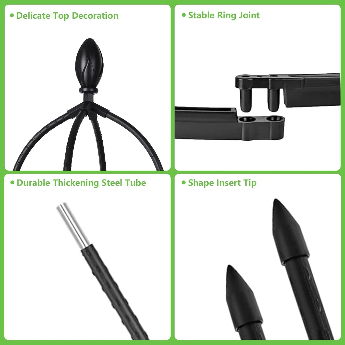 2 Pack 6Ft Tall Garden Obelisk Trellis for Climbing Plants Outdoor, Rustproof Plant Trellis Garden Tower Trellis for Potted Plant Climbing, Flowers Vegetable Cucumber Trellis