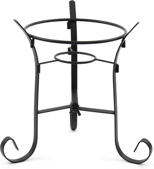 VOREEN 10" Gazing Ball Stand, Metal Gazing Globe Stand for 8-12 Inch Garden Gazing Globe, Outdoor Décor Garden Yard Accessories, Black