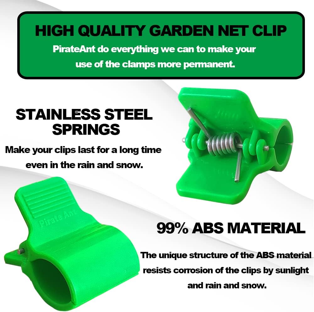 Greenhouse Clamps for 1/2 Inch PVC Pipe, Greenhouse Hoops,Support Frame, Grow Tunnel,Plant Support Garden Stakes.For Fixing Plant Cover, Garden Plastic Sheeting, Film Row Cover, Net.