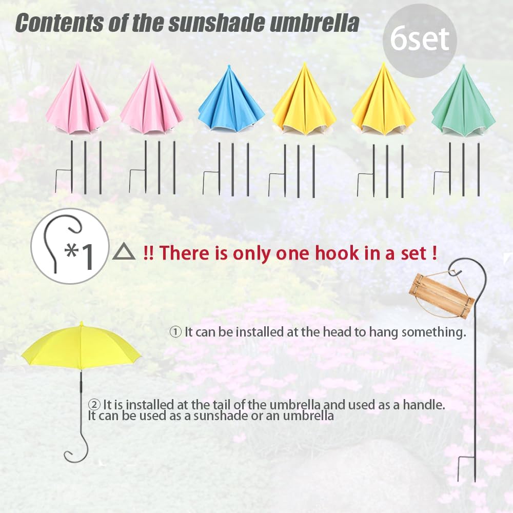 Plant Umbrellas for Outdoor Plants, Garden Umbrella Shade for Plants，Adjustable Height Provides shade cloth for Plants to Protect Their Flowers from Intense Sunlight and Rain(18.8 inches to 35.58 inches)