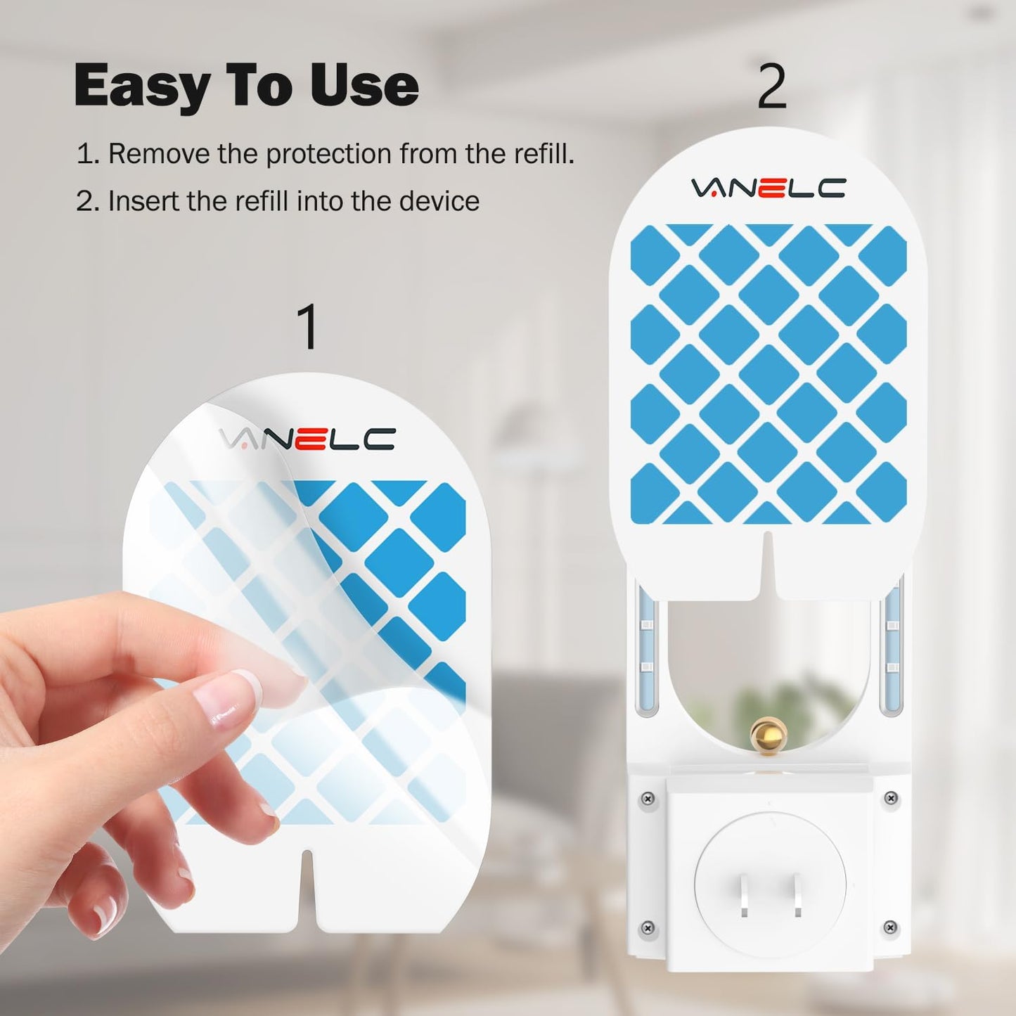 5 Pack Refills for Flying Insect Trap, Plug-in Bug Catcher Refills, Indoor Fly Trap for Moth, Gnat Killer Indoor, Bug Killer (Device Not Included)