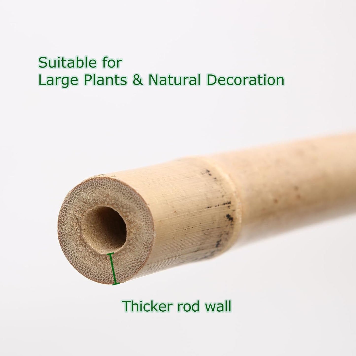 Bamboo Stakes 8 Feet, Diameter of 1 Inch Thicker Garden Stakes, Natural Plant Stakes for Tomatoes, Cucumbers, Grape Vine Climbing Plants Support and Natural Decoration - 10 Pack Bamboo Poles