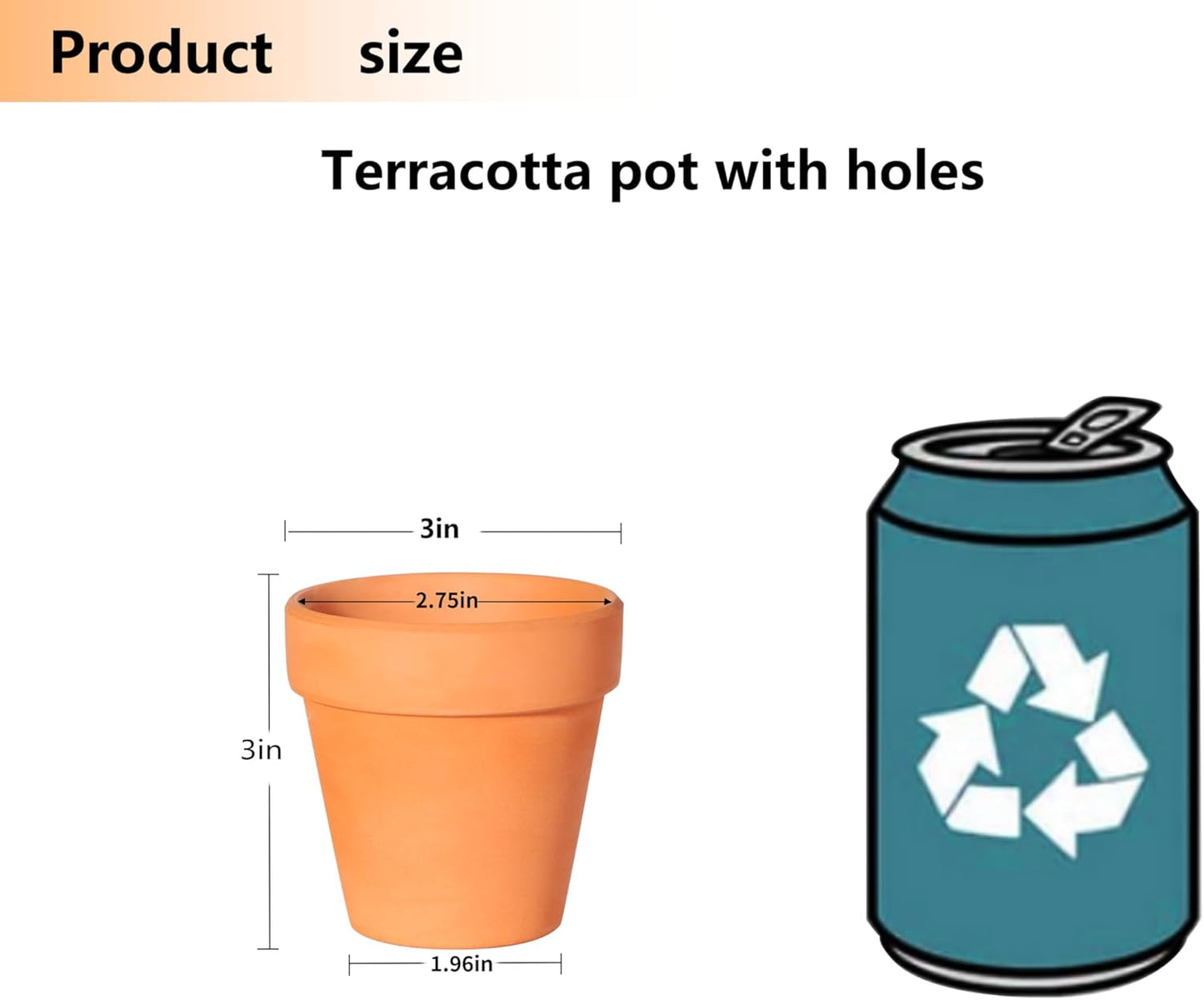 22Pcs 3 Inch Terracotta Pots, Clay Flower Pots Cactus DIY Flower Pots with Drainage Hole,Great for Plants Garden Windowsill Indoor & Outdoor Wedding Favors Gifts