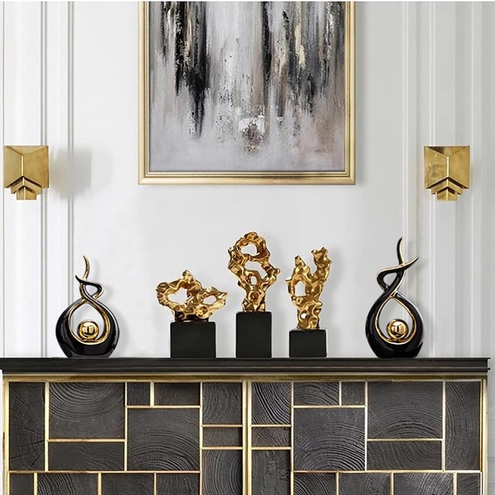 Norrclp Home Decor Modern Abstract Art Ceramic Statue Table Decorations for Dining Room Living Room Office Centerpiece