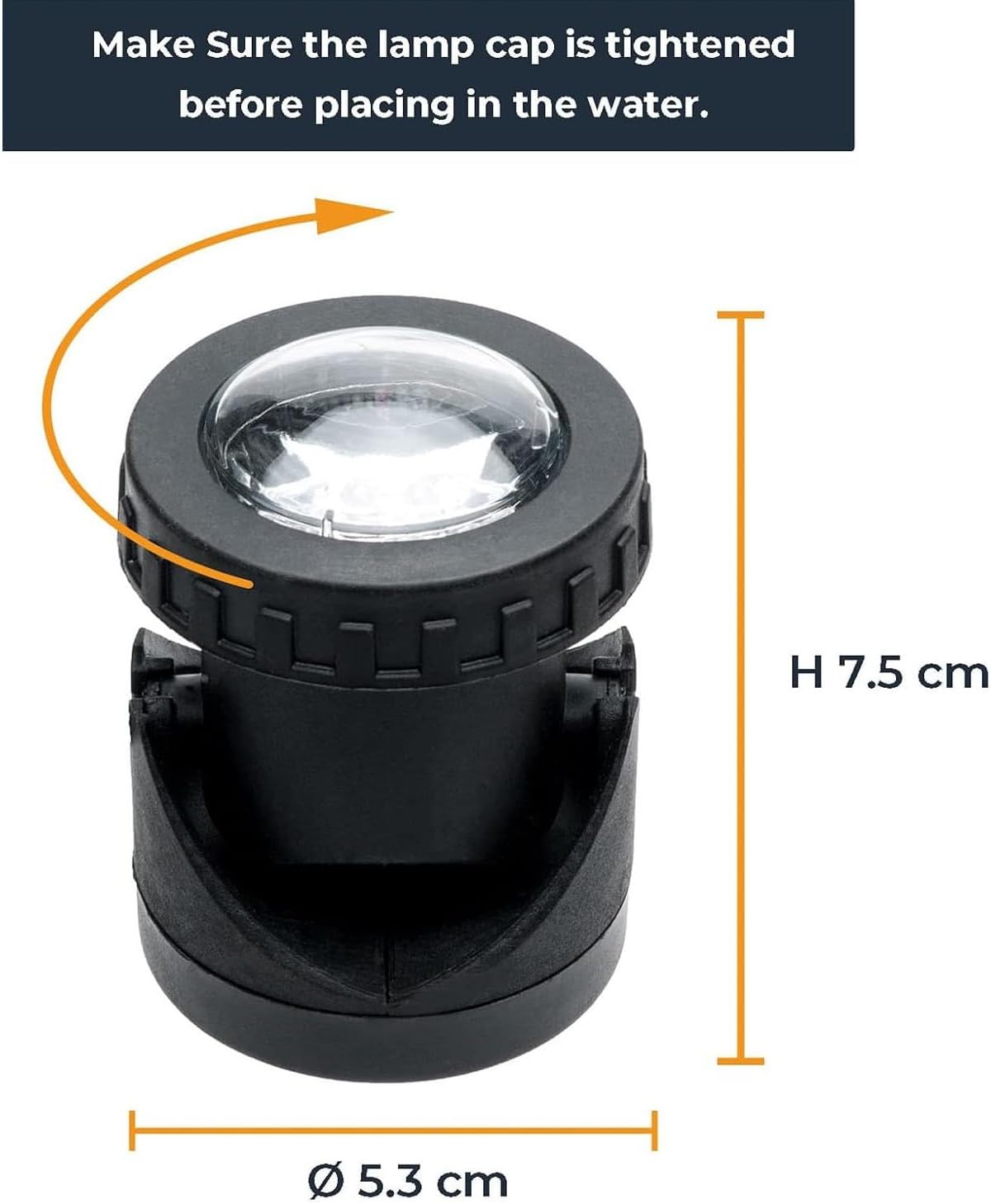 Warm White Pond Lights, Underwater Landscape Spotlights IP68 Waterproof Submersible Fountain Lights for Garden Yard Aquarium Pond Fountain Waterfall (1 Lights)