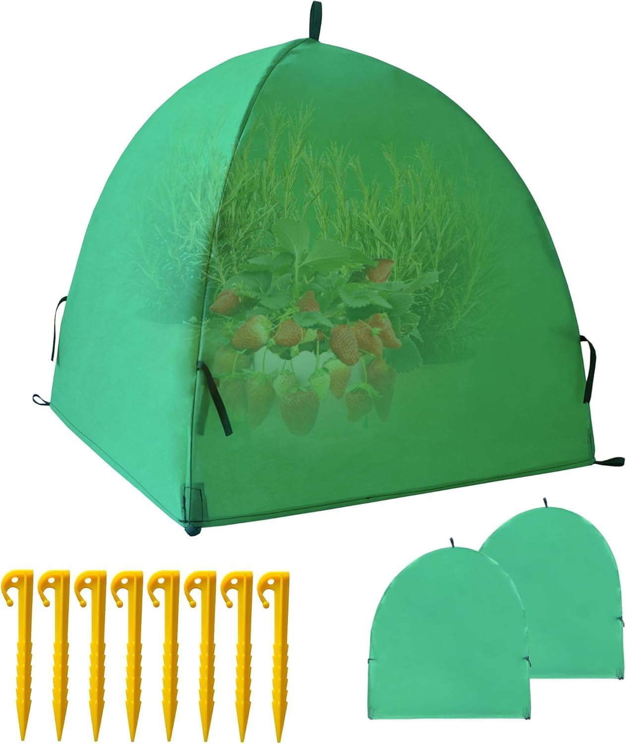 50″*50″*40″ Winter Plant Warm Covers - Raised Bed Cover, Garden Row Accelerator, Warm Tent Freeze Protection Humidity Domes for Germination, Seedling Propagation Protecting Plants from Animals 2PCS