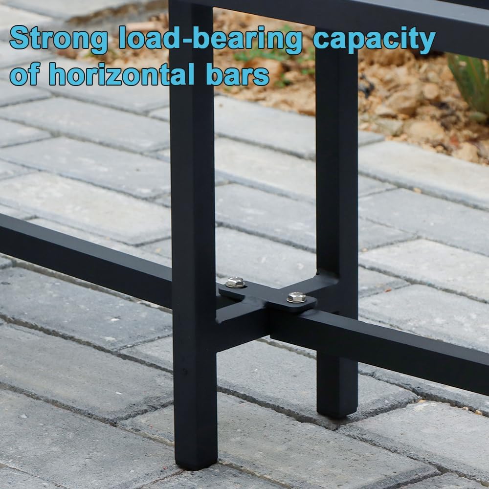 Chic & Robust 300 LBS Capacity Aluminum Plant Stand - Your Indoor & Outdoor Plant Display Solution, Size: L47.2 x W11.4 x H19.7 inch.