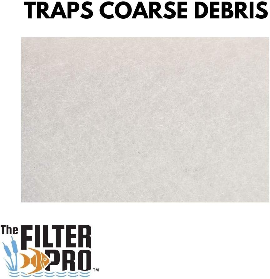 Beige Coarse Filter Media, 2" Thick, 12" x 56" Roll, Perfect for Aquariums, Ponds or Water Gardens, Made in USA