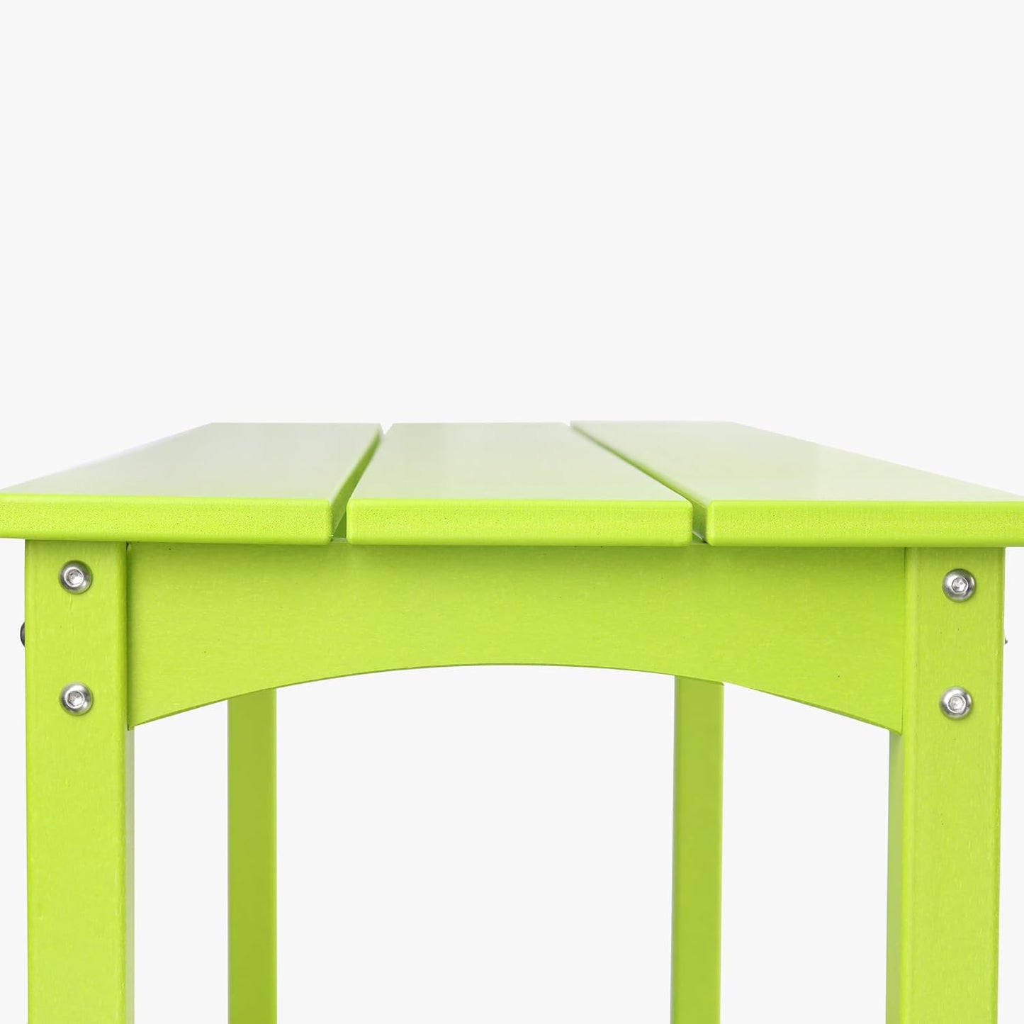 WestinTrends Malibu 55" Outdoor Patio HDPE Adirondack 2-Tier Shelf Console Table, Lime