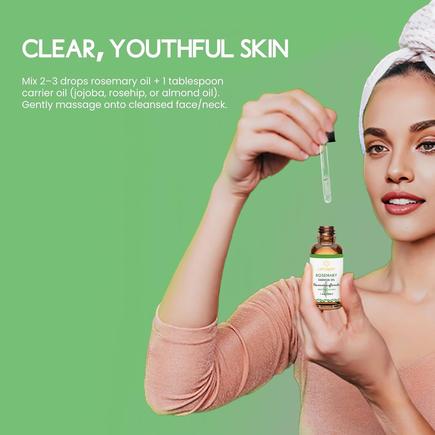 Rosemary Oil for Hair Growth Organic 1 Oz - 100% Pure Rosemary Essential Oil- 30ml