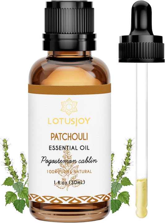 Patchouli Essential Oil for Skin Hair Diffuser, 100% Pure Natural Patchouli Oil for Room Spray, Roll On, DIY Candles & Soap Making - 1 Oz