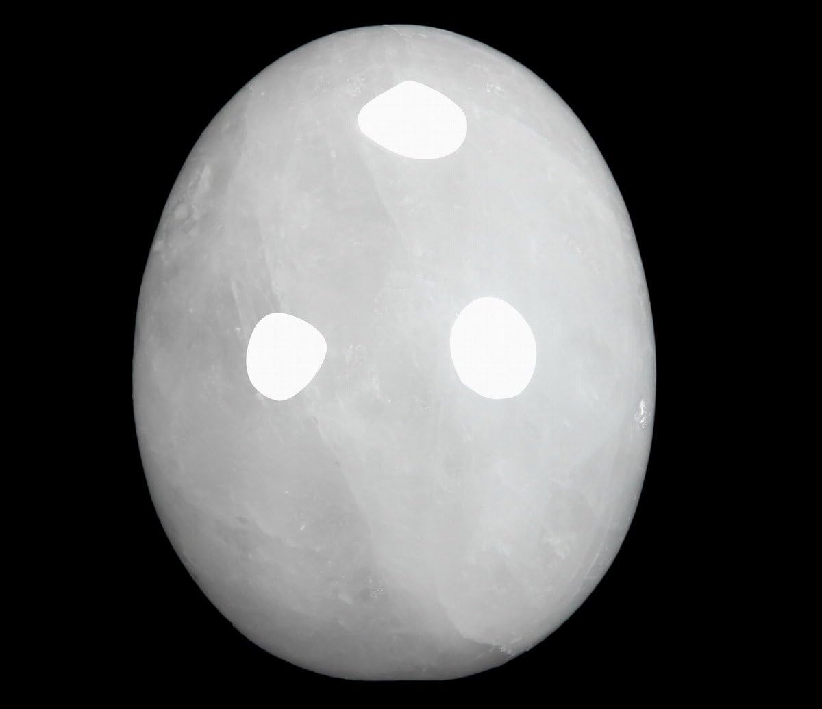 Huge 5.0" Angolan Quartz Rock Crystal Carved Crystal Skull, Realistic.