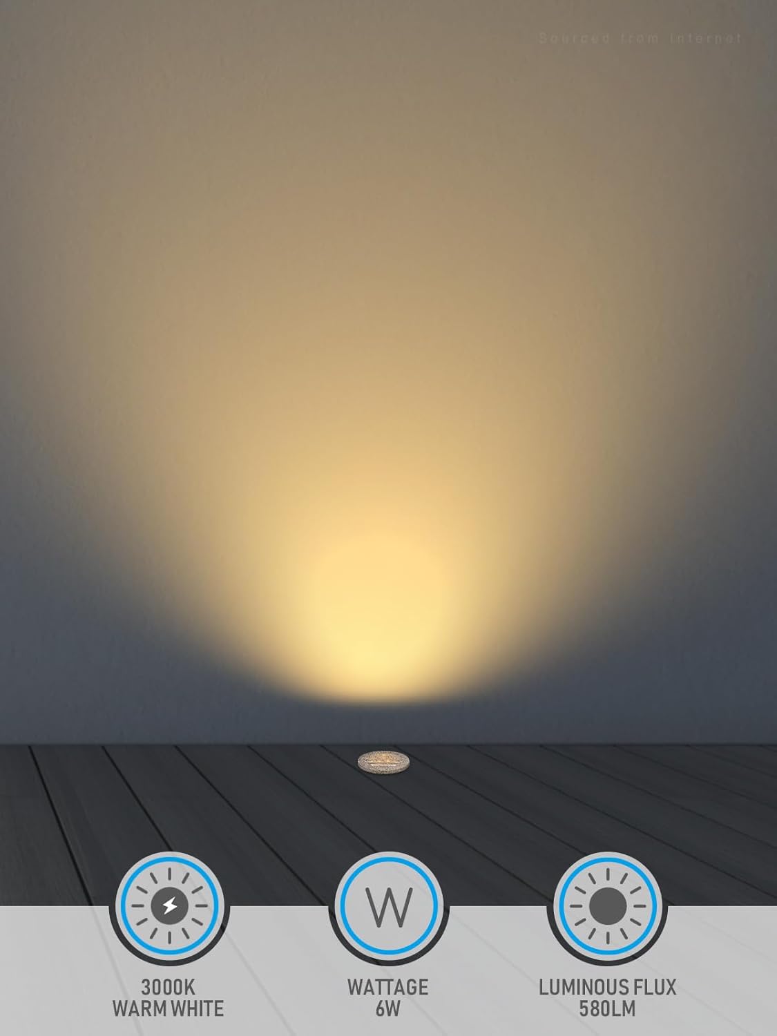 LEONLITE Dia. 4 Inch Well Lights Landscape LED In Ground, Grated Top, 3000K Warm White, 12-24V AC/DC CRI90 Low Voltage Garden Landscaping, Rock Color Aluminum Housing, Pack of 6