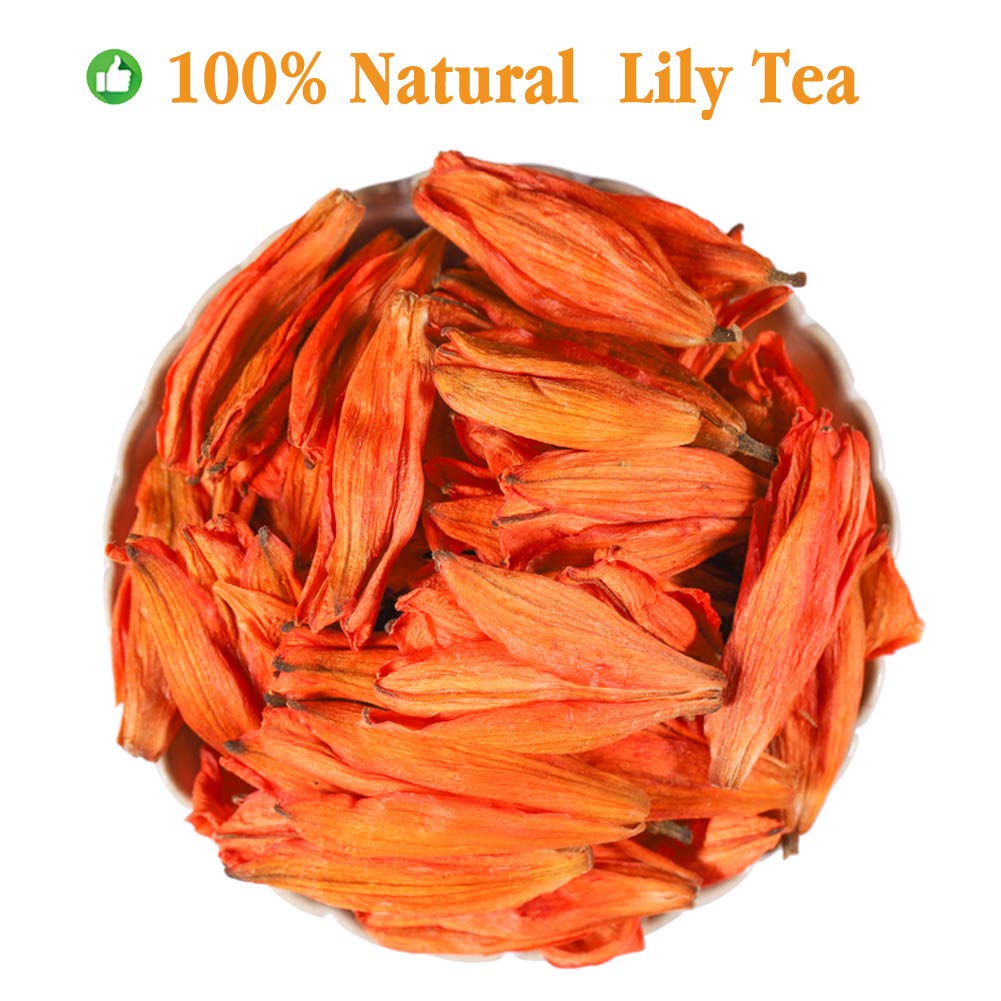 Plant Gift 100% Pure Natural Lily Tea, Premium Lilies, Dried Health Lily Flower Tea 35g