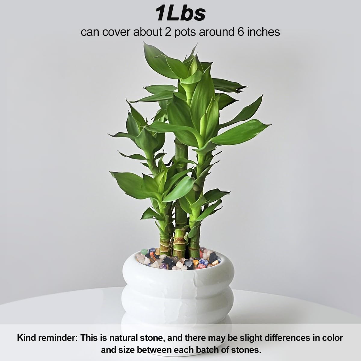 Vase Filler,Landscaping Pebbles, River Rocks Decorative Ornamental Pebbles, DIY Smoothed Rocks for Potted Plant Resin Art Vase Fillers Aquarium Gravel Rocks (Mixed Color, 1 Pound)