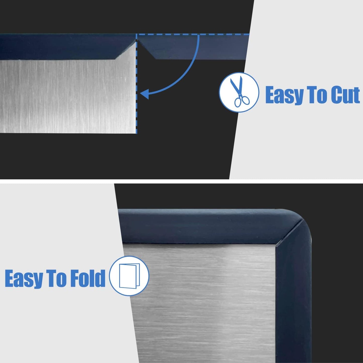 Rubber Edge Trim, Self-Adhesive U Channel Edge Trim, U Shaped Edge Protector for Glass, Mirror, Plywood, EPDM Material, Slot Width 1/4"(6.4mm), Length 10 Ft, Black