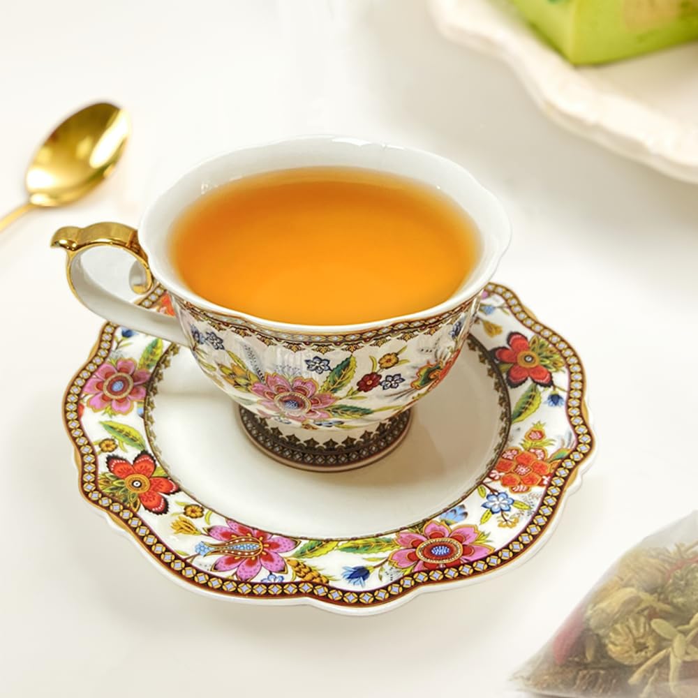 XIEJINJI Chrysanthemum Cassia Seed Tea Bags, 40 Count, Burdock Root, Goji Berry, Honeysuckle, Osmanthus Combination Herbal Tea, Eco-Conscious Packaging