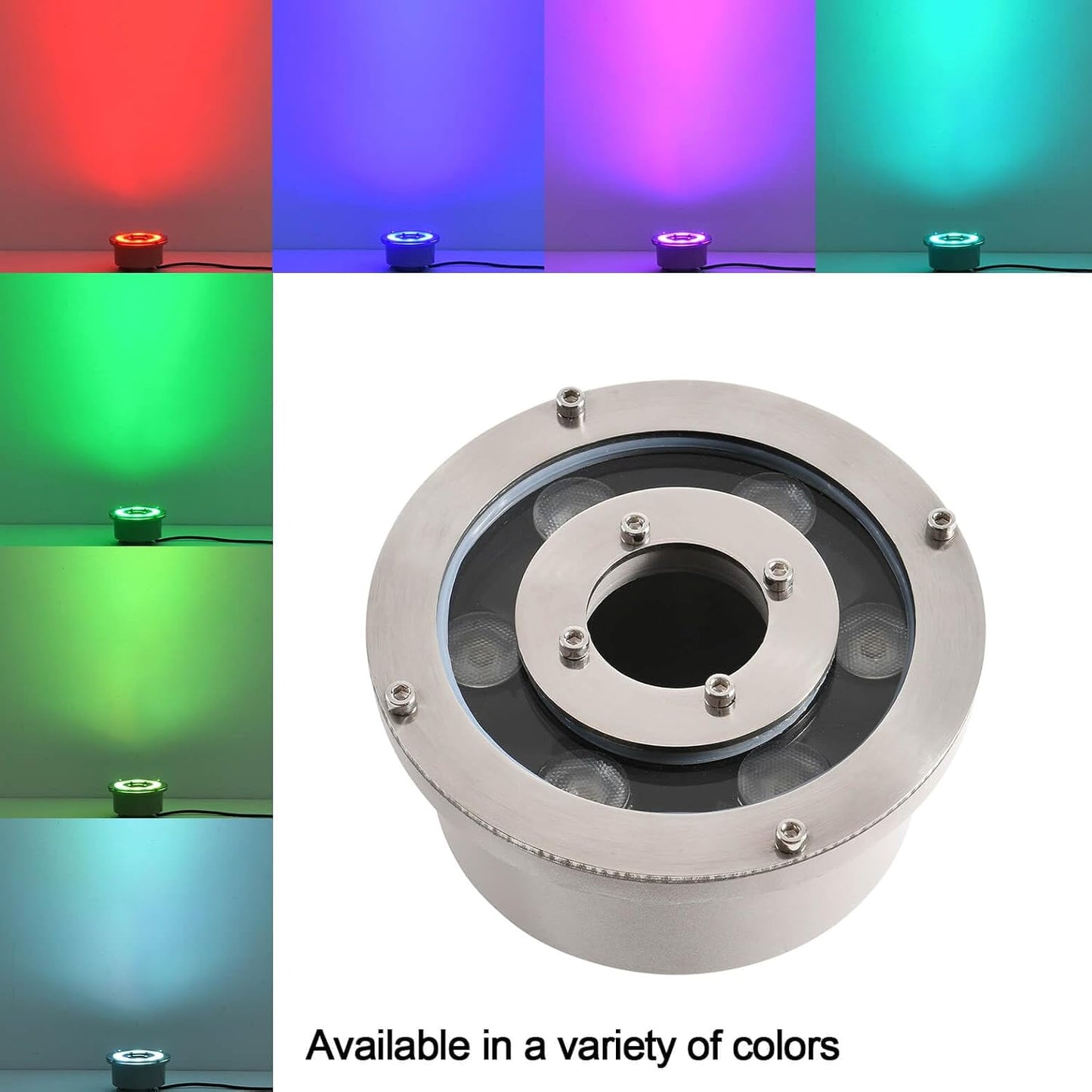 Fountain Light LED Underwater Pond Lights 18W RGB Color Changing with Remote AC12V IP68 Waterproof Submersible Light for Garden Fountain Pond