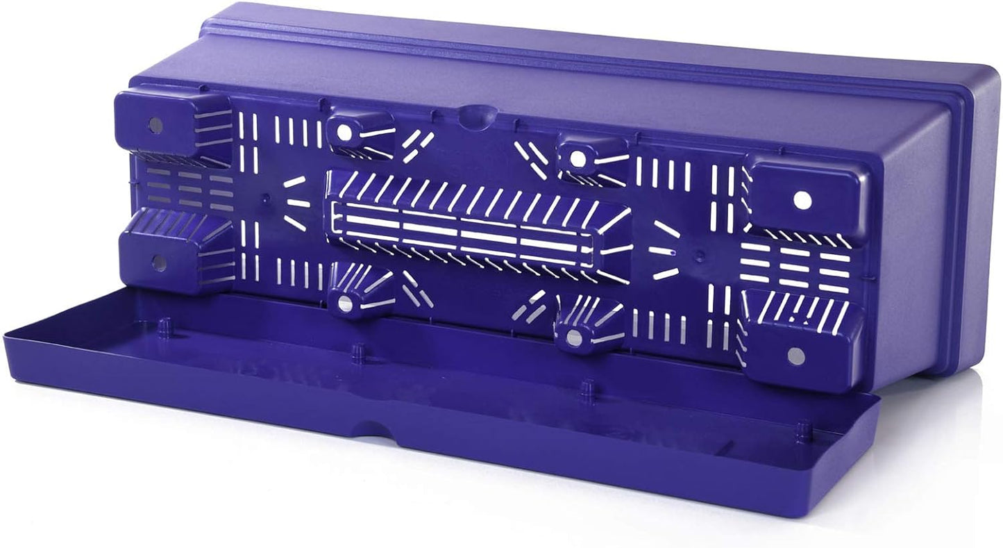 Mintra Window Box Planter, Window Planter Box for Indoor Outdoor Use, Rectangular Pots with Saucers & Drainage Holes, Decorative Plant Pots for Window Sill, Shelf, Desktop, 19" Wx6.75 H, Purple