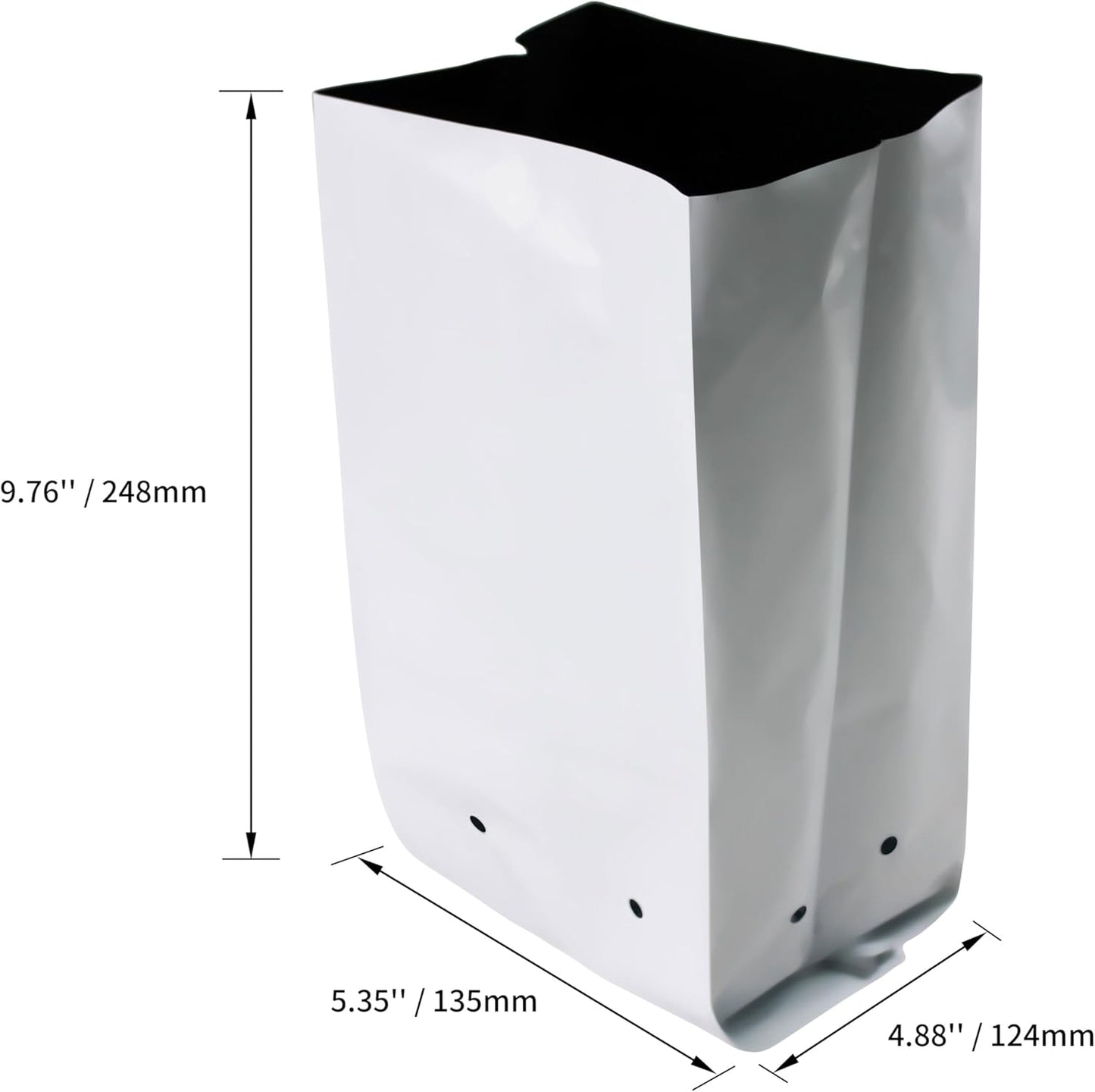 HFS(R Poly Grow Bag Planters Panda Film Black and White for Nursery Horticulture 1 Gallon - 50 PC