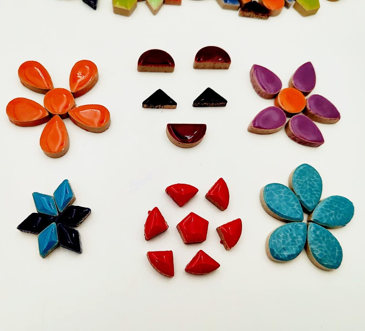 500g/1.1lb Random Color Irregular Ceramics Mosaic Tiles,DIY Making Creative Ceramic Mosaic Tiles for DIY Craft Plates Flowerpots Vases Cups Mosaic Making Supplies (Irregular Mix Color)