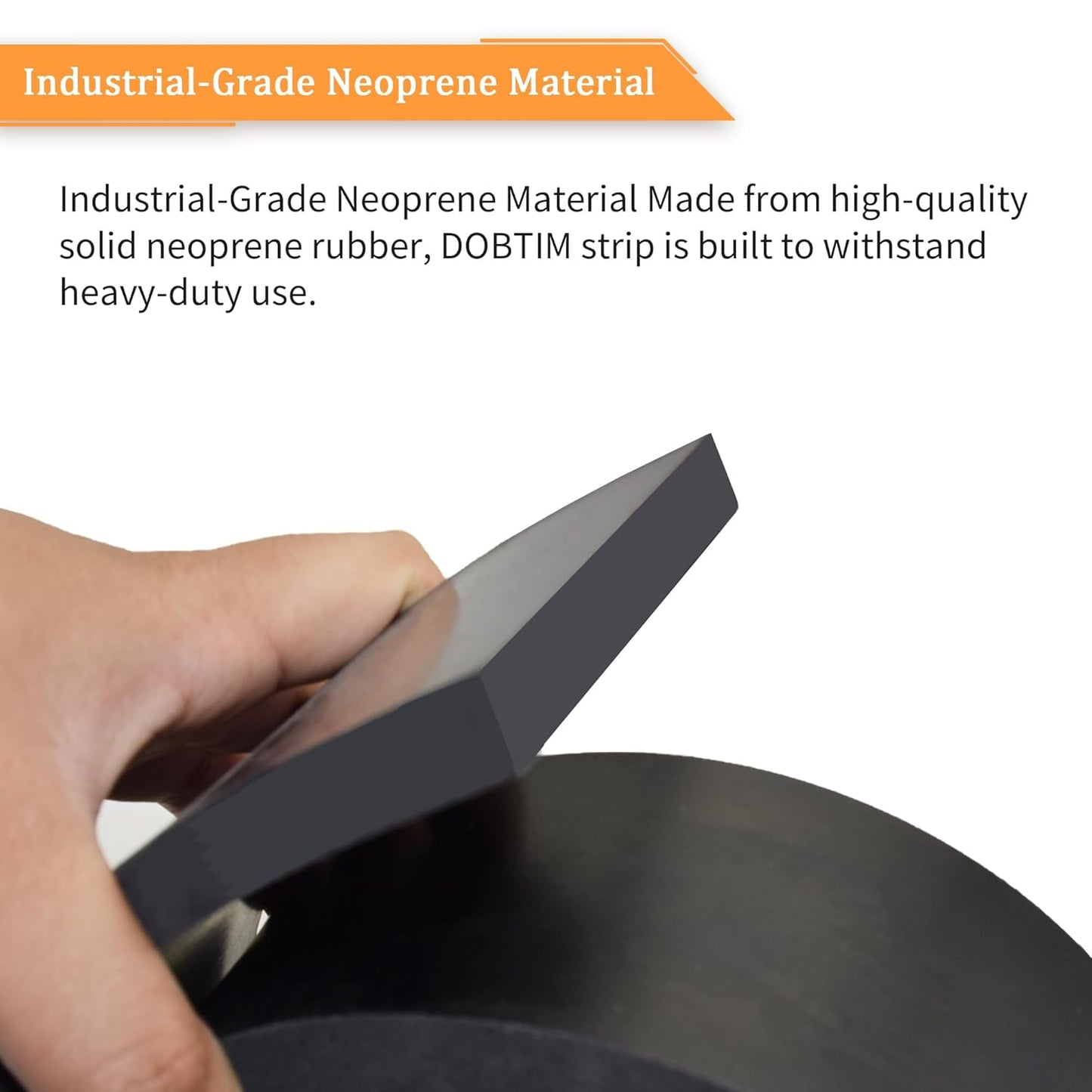 Neoprene Rubber Strips 1/2(.500)" Thick X 3" Wide X 5' Long, Solid Rubber Rolls Use for Gaskets DIY Material, Supports, Leveling, Sealing, Bumpers, Protection, Abrasion, Flooring