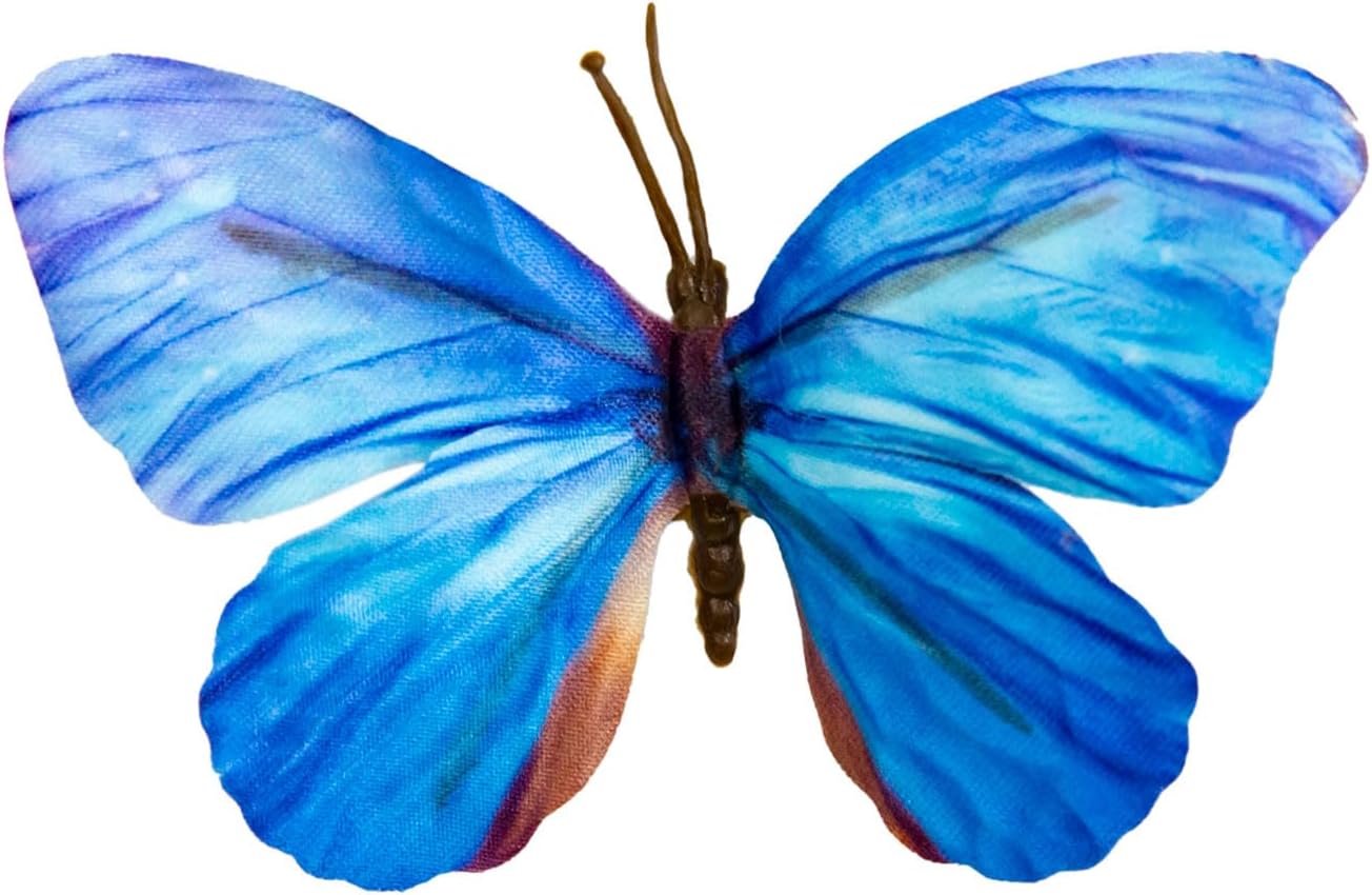 YCHTEWY-Decorative Butterfly Clips, 3D Artificial Silk Butterflies, Multicolor, 12-Pack, Home and Floral Decor (B Clip)