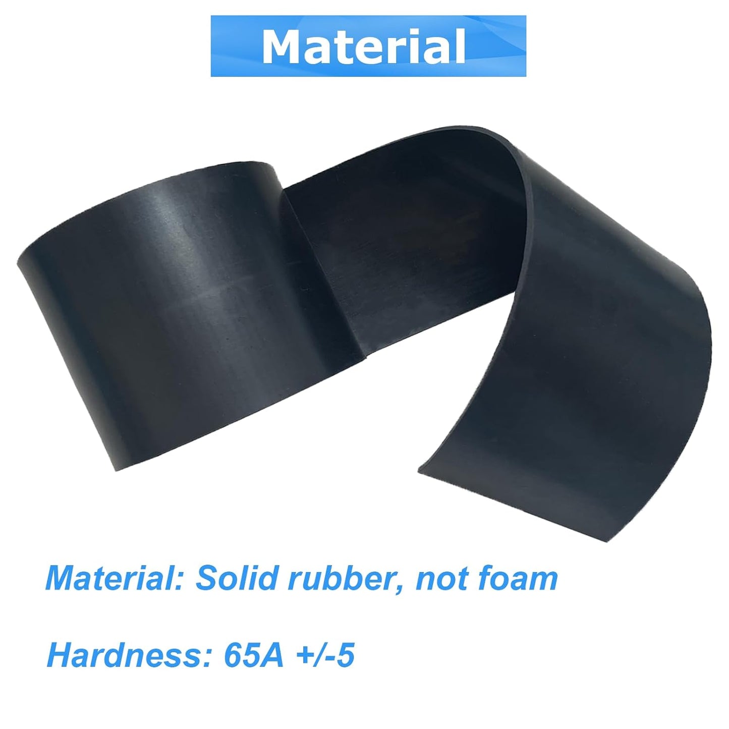 Solid Rubber Sheets,Rolls & Strips 1/16 (.062)" Thick X 4" Wide X 10'Long, Solid Rubber Strips for DIY Gaskets Crafts Pads Sealing Abrasion Supports Flooring Protection Warehouse