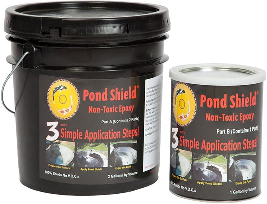 Pond Armor SKU-BLACK-3GA Shield Non Toxic Epoxy, 3-Gallon, Black